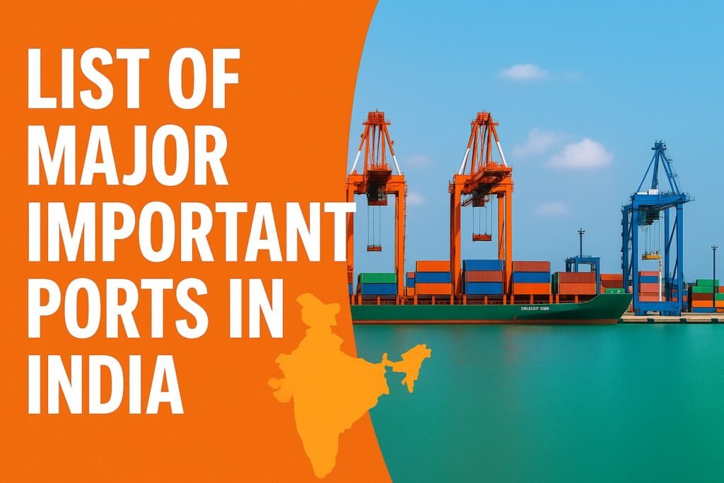 List of Major Important Ports in India